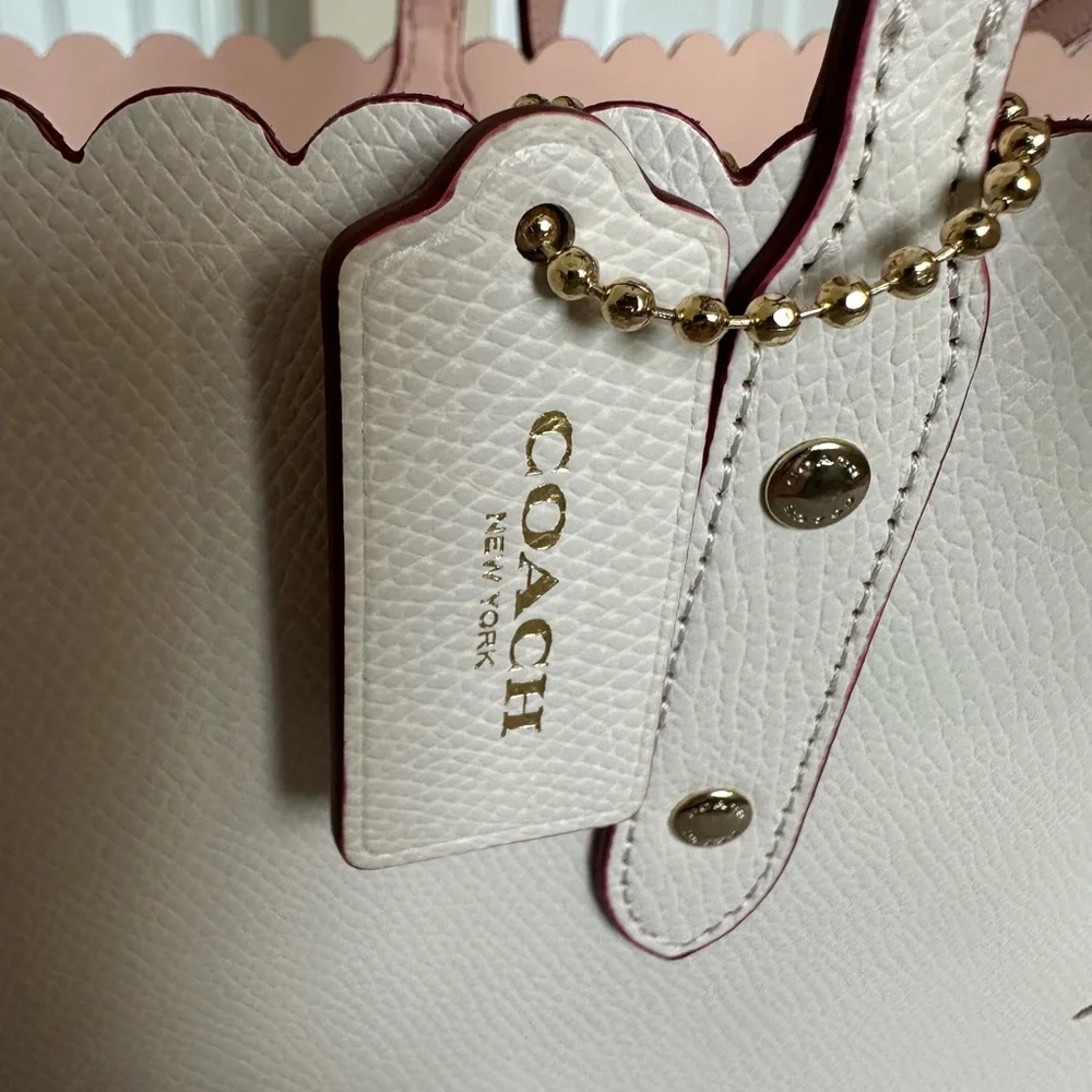 Coach Cream Floral Cutout Tote - Picture 5 of 13